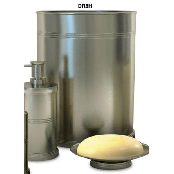 Nu Steel Tatara Group DR8H Dual Ridge Collection 7 Quart Wastebasket - Brushed Nickel -pack of 3 DR8H - main